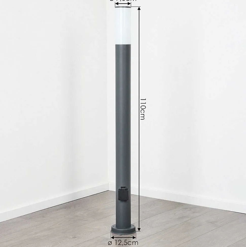 Borne Lumineuse Caserta Anthracite, 1 Lumiere