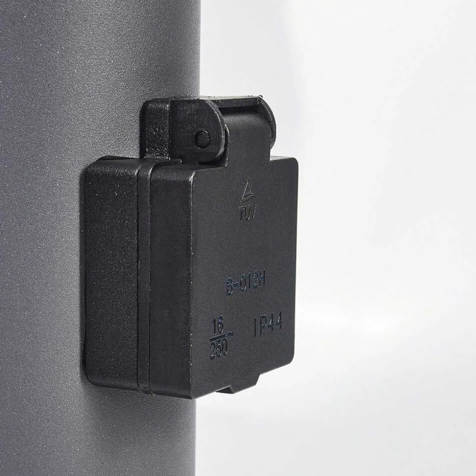 Borne Lumineuse Caserta Anthracite, 1 Lumiere, Detecteur De Mouvement