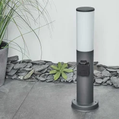 Borne Lumineuse Caserta Anthracite, 1 Lumiere