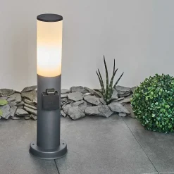 Borne Lumineuse Caserta Anthracite, 1 Lumiere