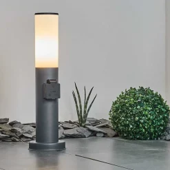 Borne Lumineuse Caserta Anthracite, 1 Lumiere