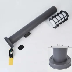 Borne Lumineuse Caserta Anthracite, 1 Lumiere