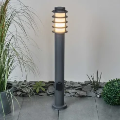 Borne Lumineuse Caserta Anthracite, 1 Lumiere