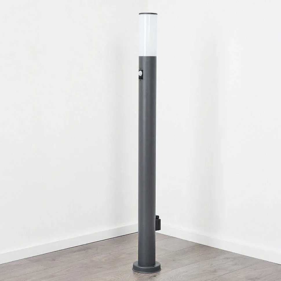 Borne Lumineuse Caserta Anthracite, 1 Lumiere, Detecteur De Mouvement