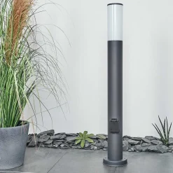 Borne Lumineuse Caserta Anthracite, 1 Lumiere