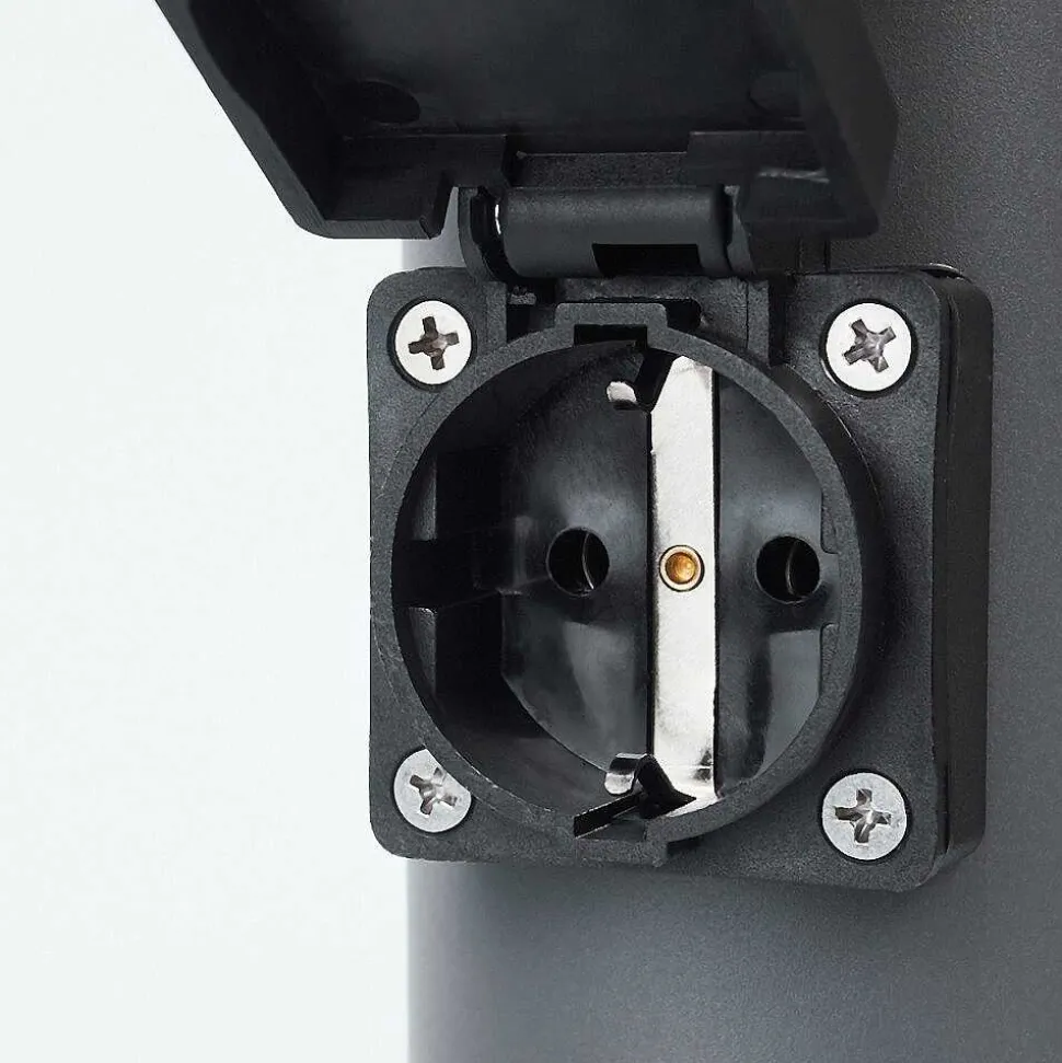 Borne Lumineuse Caserta Anthracite, 1 Lumiere, Detecteur De Mouvement