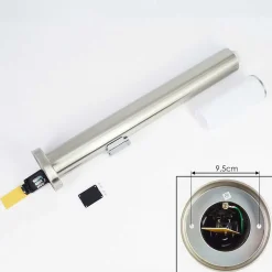 Borne Lumineuse Caserta Nickel Mat, 1 Lumiere