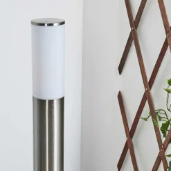 Borne Lumineuse Caserta Nickel Mat, 1 Lumiere