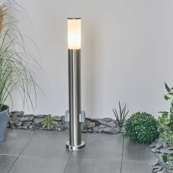 Borne Lumineuse Caserta Nickel Mat, 1 Lumiere