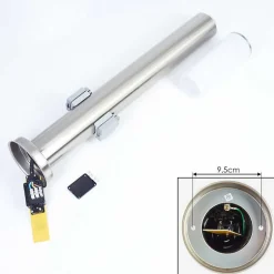 Borne Lumineuse Caserta Nickel Mat, 1 Lumiere