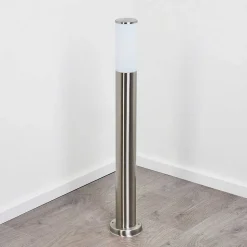 Borne Lumineuse Caserta Nickel Mat, Blanc, 1 Lumiere