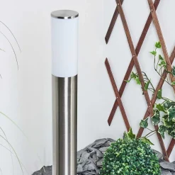 Borne Lumineuse Caserta Nickel Mat, Blanc, 1 Lumiere