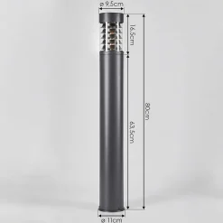 Borne Lumineuse Dakar Anthracite, 1 Lumiere