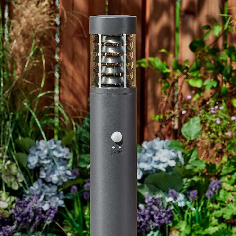 Borne Lumineuse Dakar Anthracite, 1 Lumiere, Detecteur De Mouvement