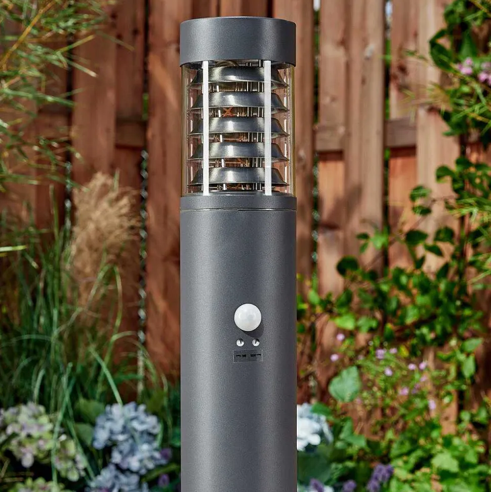 Borne Lumineuse Dakar Anthracite, 1 Lumiere, Detecteur De Mouvement