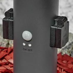 Borne Lumineuse Dakar Anthracite, 1 Lumiere, Detecteur De Mouvement