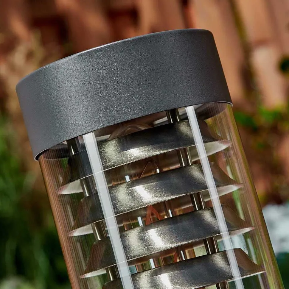 Borne Lumineuse Dakar Anthracite, 1 Lumiere, Detecteur De Mouvement