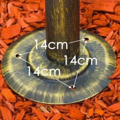 Borne Lumineuse Fox Vieux Laiton, Noir Dore, 1 Lumiere