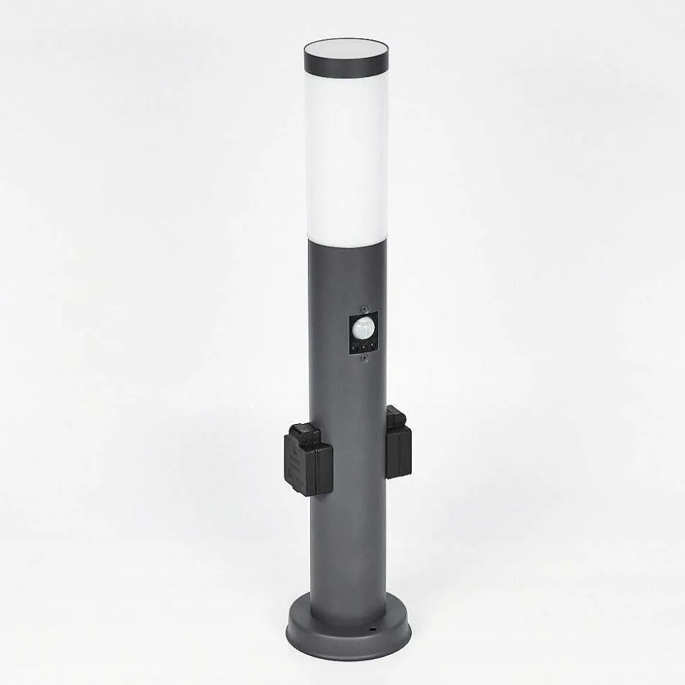 Borne Lumineuse Gaborone Anthracite, 1 Lumiere, Detecteur De Mouvement