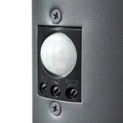 Borne Lumineuse Gaborone Anthracite, 1 Lumiere, Detecteur De Mouvement