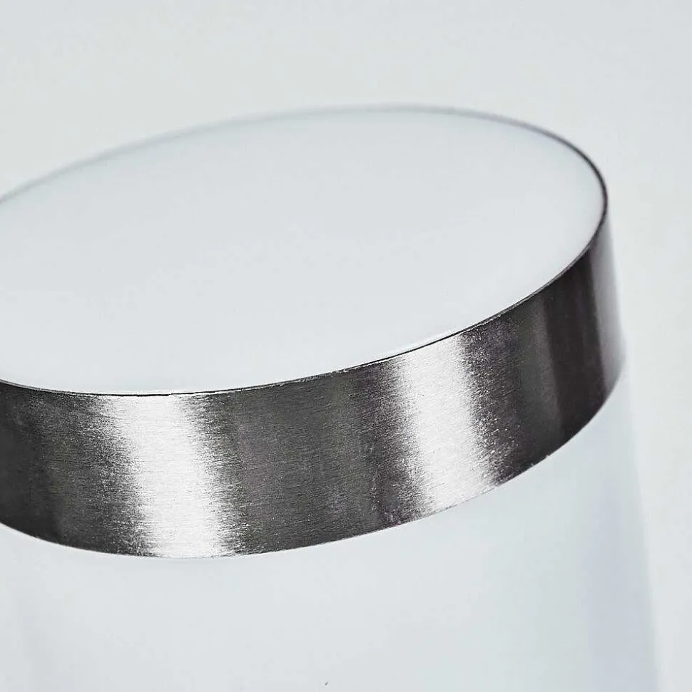 Borne Lumineuse Gaborone Led Nickel Mat, 1 Lumiere