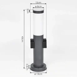 Borne Lumineuse Gaborone Anthracite, 1 Lumiere