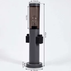 Borne Lumineuse Gaborone Anthracite, 1 Lumiere