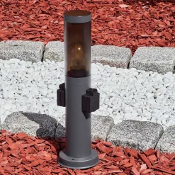 Borne Lumineuse Gaborone Anthracite, 1 Lumiere