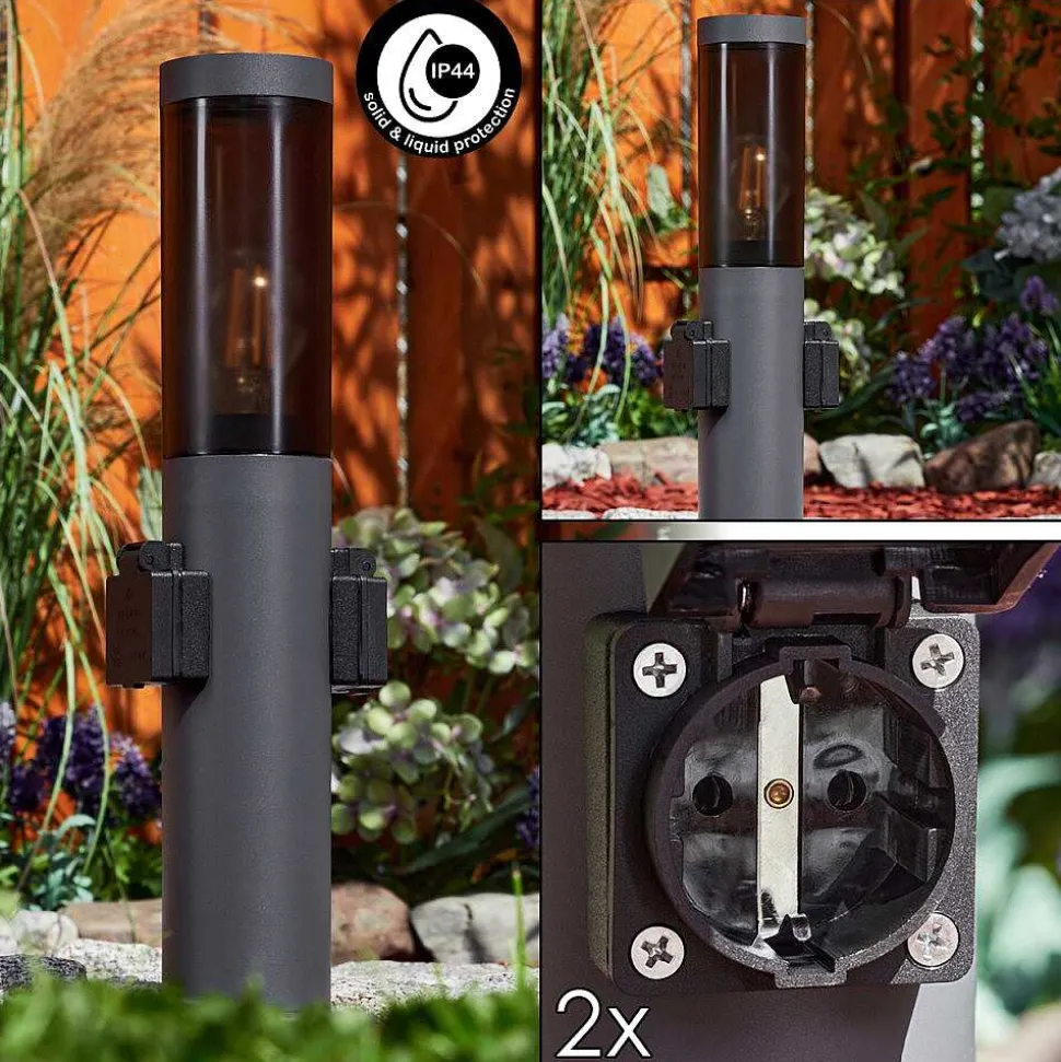 Borne Lumineuse Gaborone Anthracite, 1 Lumiere