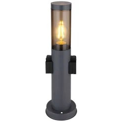 Borne Lumineuse Globo Boston Anthracite, 1 Lumiere