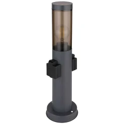 Borne Lumineuse Globo Boston Anthracite, 1 Lumiere