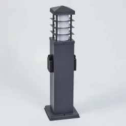 Borne Lumineuse Habolale Gris, 1 Lumiere