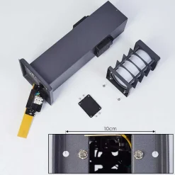 Borne Lumineuse Habolale Gris, 1 Lumiere