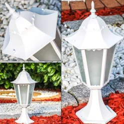 Borne Lumineuse Hongkong Frost Blanc, 1 Lumiere