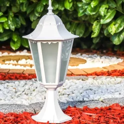 Borne Lumineuse Hongkong Frost Blanc, 1 Lumiere