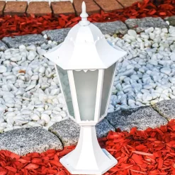 Borne Lumineuse Hongkong Frost Blanc, 1 Lumiere