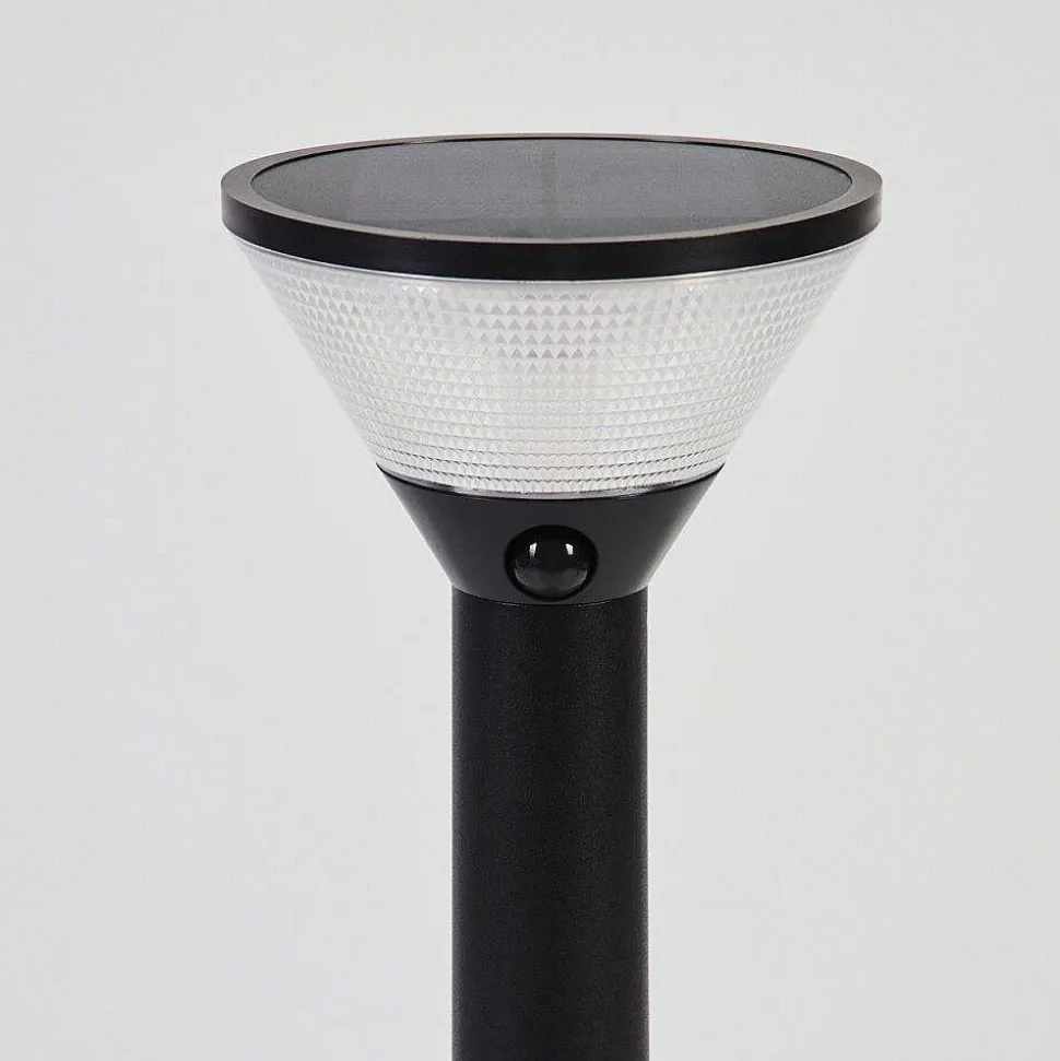 Borne Lumineuse Joennierni Led Noir, 1 Lumiere, Detecteur De Mouvement, Changeur De Couleurs