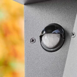 Borne Lumineuse Kingstown Anthracite, 1 Lumiere, Detecteur De Mouvement