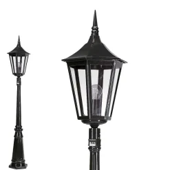Borne Lumineuse Ks Verlichting Zeist Noir, 1 Lumiere