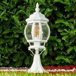 Borne Lumineuse Lentua Blanc, 1 Lumiere