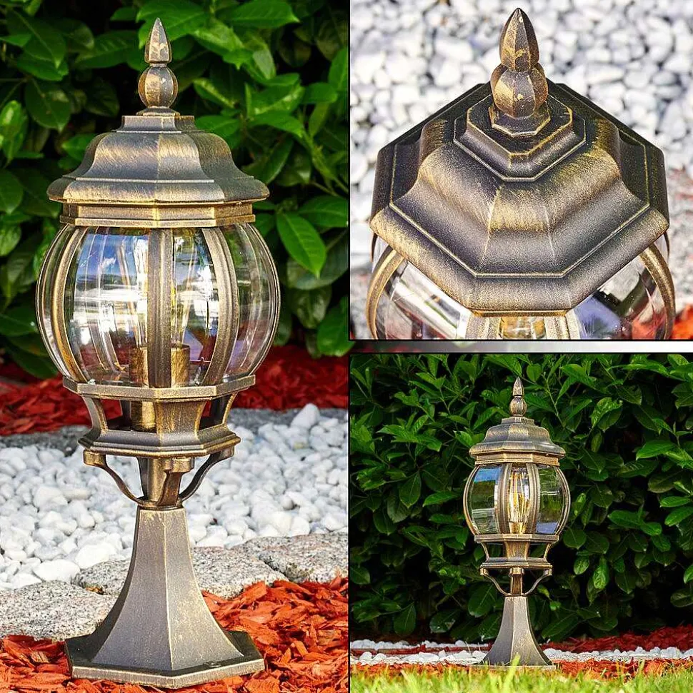 Borne Lumineuse Lentua Brun Dore, 1 Lumiere