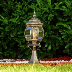 Borne Lumineuse Lentua Brun Dore, 1 Lumiere