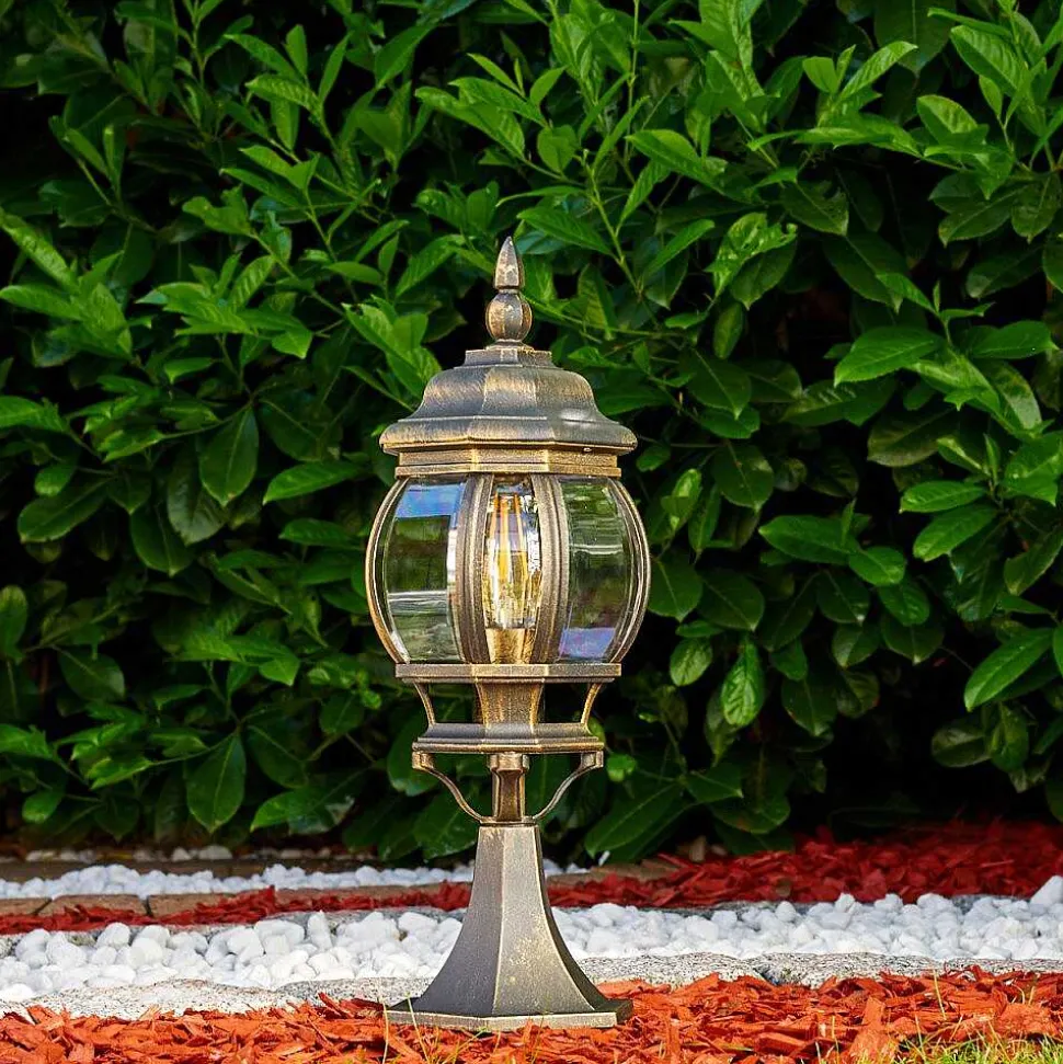 Borne Lumineuse Lentua Brun Dore, 1 Lumiere