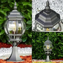 Borne Lumineuse Lentua Noir, 1 Lumiere