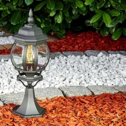 Borne Lumineuse Lentua Noir, 1 Lumiere