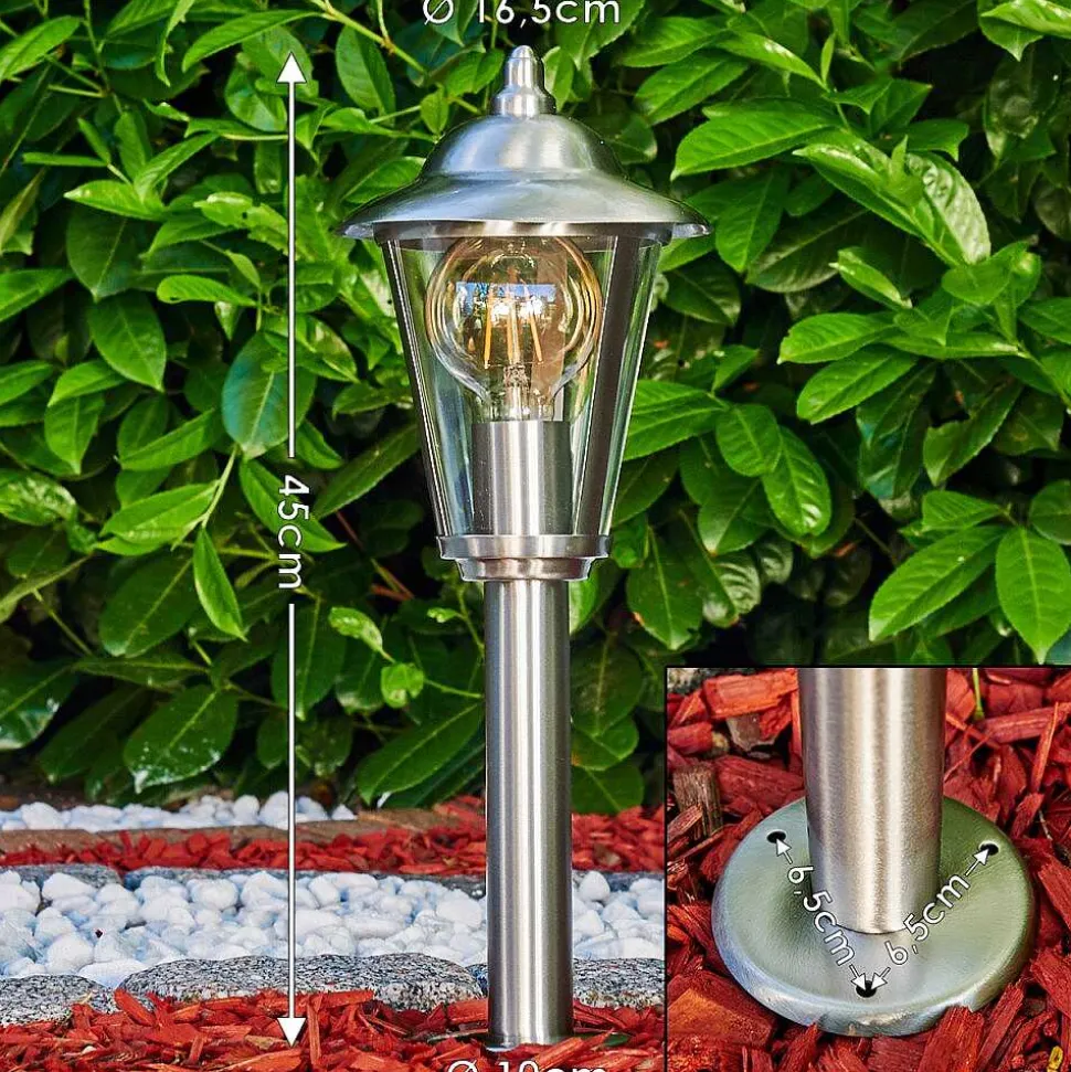 Borne Lumineuse Lerskov Acier Inoxydable, 1 Lumiere