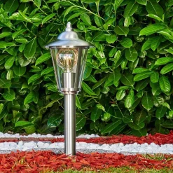 Borne Lumineuse Lerskov Acier Inoxydable, 1 Lumiere