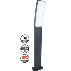 Borne Lumineuse Lutec Kira Led Anthracite, 1 Lumiere