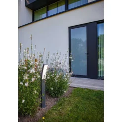 Borne Lumineuse Lutec Kira Led Anthracite, 1 Lumiere