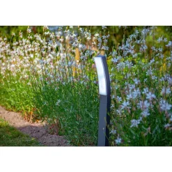 Borne Lumineuse Lutec Kira Led Anthracite, 1 Lumiere